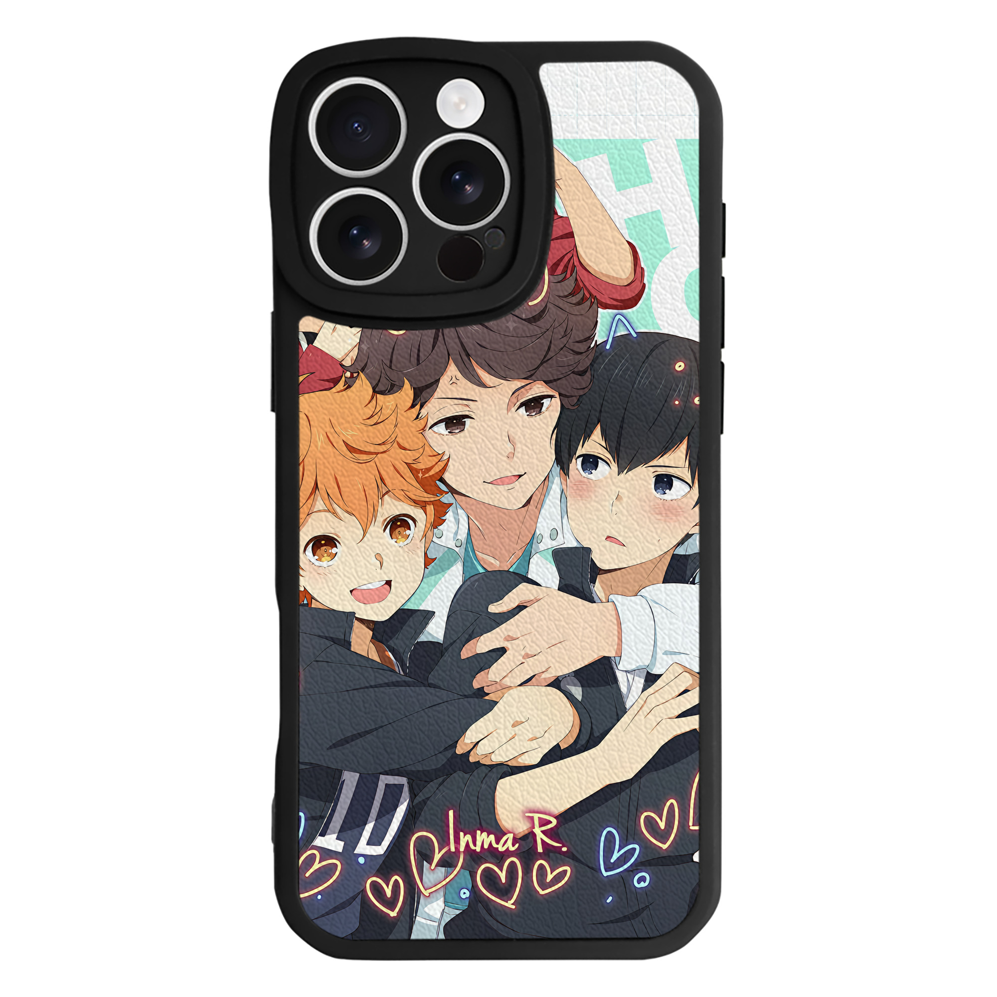 （画像用） ハイキュー!! Haikyu!! 【iPhone 16シリーズ対応】シリコンスマホケース（レザー調） 材質：シリコン